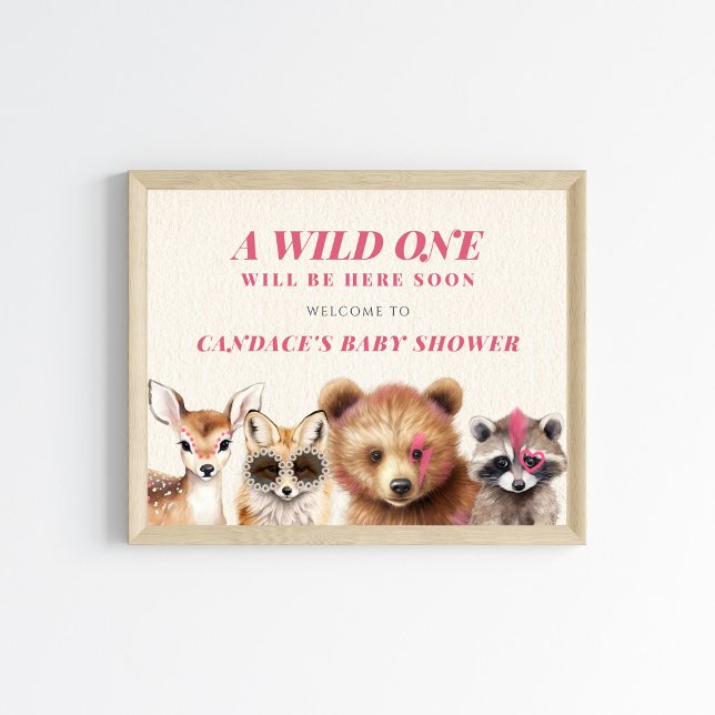 Vild ett Woodland Animals Baby Shower Välkommen Poster (Skapare uppladdad)