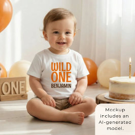 Vild etta Namn 1-årsdag T Shirt