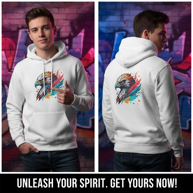 Vild Fågel Modern Graffiti T-Shirt Hoodie (Fierce Falcon Modern Graffiti T-Shirt
)