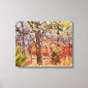 Vild Fall Forest Hike Photographic Art Canvastryck