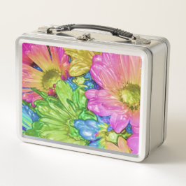 Vild Färga Daisy #2 - Metall Lunchbox