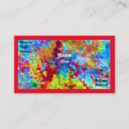 Vild Färgfyllt Affärskort Visitkort
