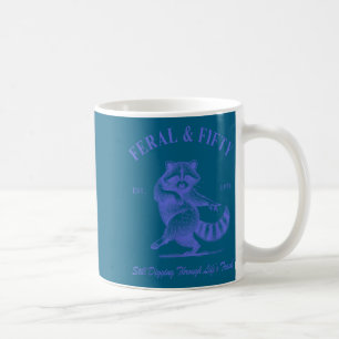 Vild femtio 50-årsdag Tvättbjörn Grafisk konst Kaffemugg
