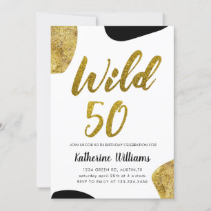 Vild Femtio Guld-inbjudan till djurparken Mönster