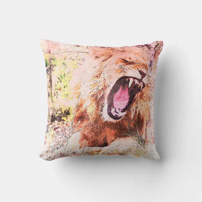 Vild Ferocious Big Cats Kudde (Framsida)