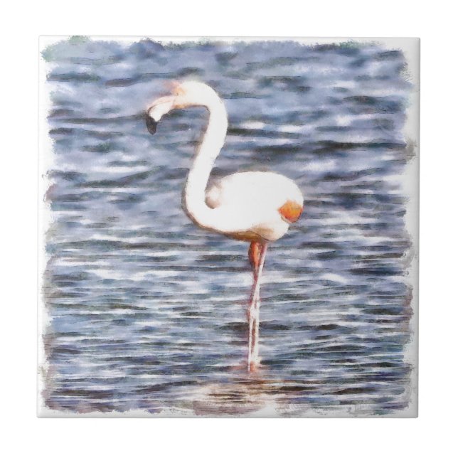 Vild Flamingo Kakelplatta (Framsidan)