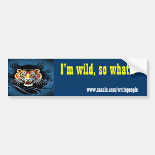 Vild flickors slogan, stötfångare bildekal