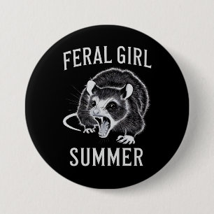 Vild Flicksommar Opossum Vintage Knapp