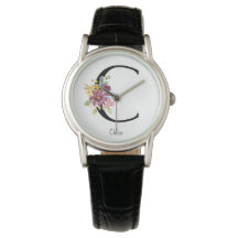 Vild Flower Alphabet C Watch