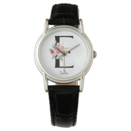 Vild Flower Alphabet E Watch Armbandsur