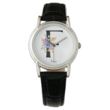 Vild Flower Alphabet F Watch