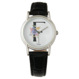 Vild Flower Alphabet F Watch Armbandsur