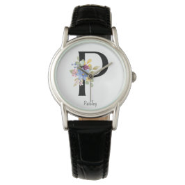 Vild Flower Alphabet P Watch Armbandsur