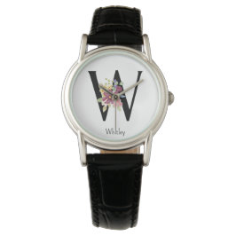 Vild Flower Alphabet W Watch Armbandsur
