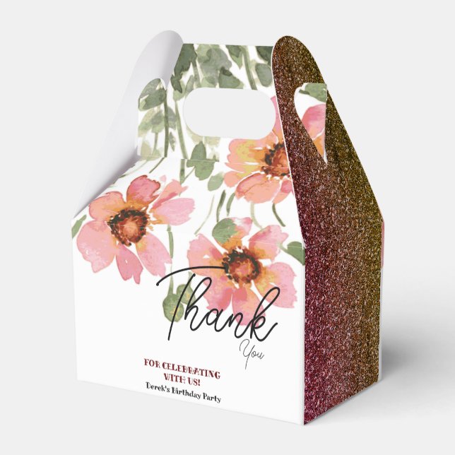 vild Flower älskare födelsedag Presentaskar (Baksidan Sidan)