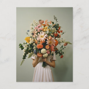 Vild Flower Girl Vykort