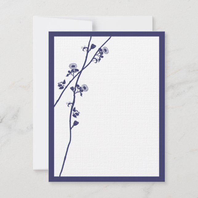 Vild Flower Grenar Bröllop OSA Kort (Framsida)
