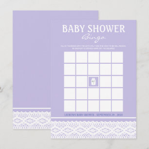Vild Flower Mason Burk och Snöre Baby Shower Bingo Inbjudningar