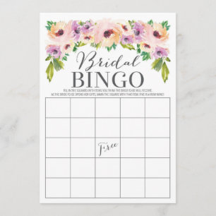 Vild Flower Möhippa Bingo Game Inbjudningar