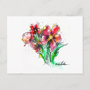 Vild Flower Stänk Vykort