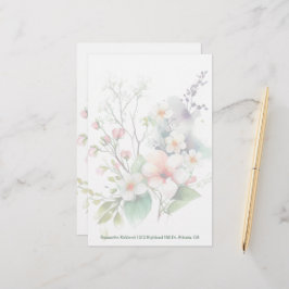 Vild Flowers Anpassningsbar Stationery Brevpapper