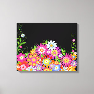 Vild Flowers Art Deco Canvastryck