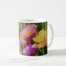 Vild Flowers at Dusk Watercolor Blommigt Art Kaffemugg