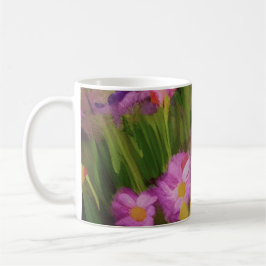 Vild Flowers at Dusk Watercolor Blommigt Art Kaffemugg