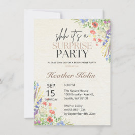 Vild Flowers Atch Photo Pension Card-mall Inbjudningar