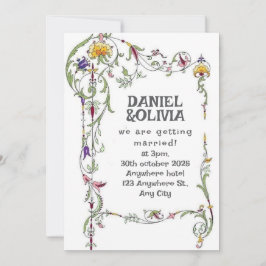 Vild Flowers av Wildblommor Bröllop Rustic Land Inbjudningar