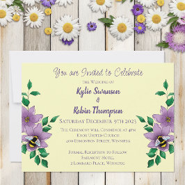 Vild Flowers Blommigt Inbjudningar