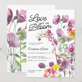 Vild Flowers | Boho Inbjudningskort för möhippan