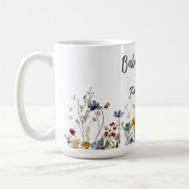 Vild Flowers Botanical Boho Baby Shower Kaffemugg