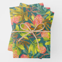 Vild Flowers Botanical Protea Wrapping Papprare La