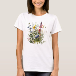 Vild Flowers Botaniska blommor, färg T Shirt
