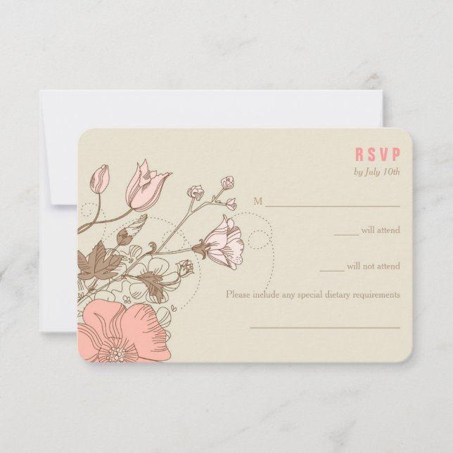 Vild Flowers - Bröllop OSA Kort (Framsida)