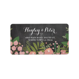Vild Flowers Elegant Chalk Adressetiketters Sticke Adressetikett