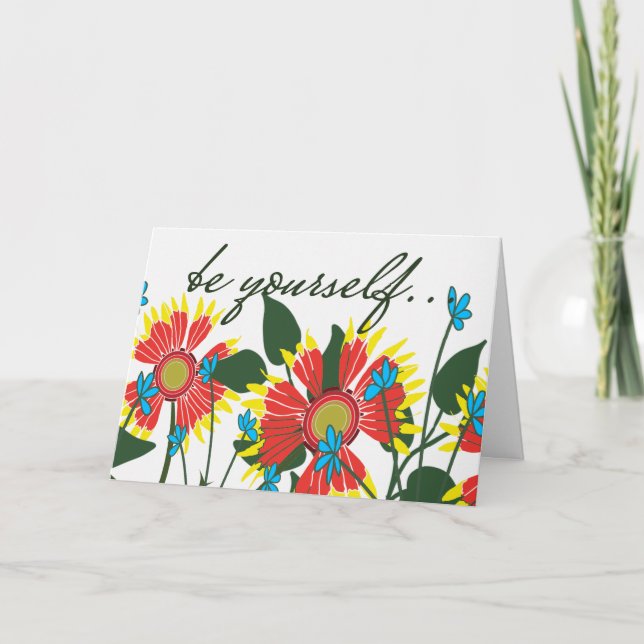 Vild Flowers for Courage Kort (Framsida)