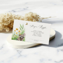 Vild Flowers Forest Cute Racoon Diaper Raffle