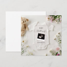 Vild Flowers Gravid Meddelande Inbjudningar