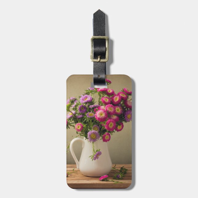 Vild Flowers i en Vas Luggage Tag Bagagebricka (Vertikal Framsida)