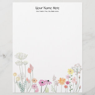 Vild Flowers Linen Brevhuvud
