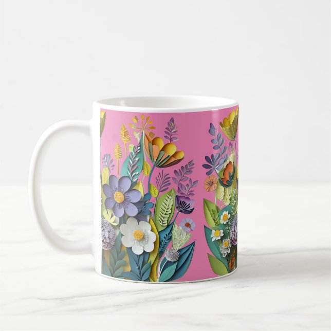 Vild Flowers Mönster Kaffemugg (Vänster)