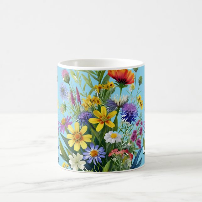 Vild Flowers Mönster Kaffemugg (Center)