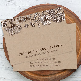 Vild Flowers Necklace Bracelet Visning Card Visitkort