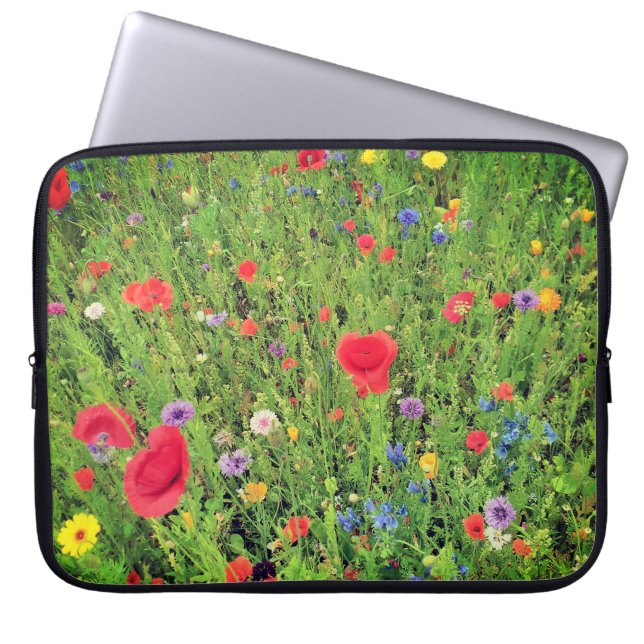 Vild Flowers Neoprene Laptop sleeve 15 tum (Framsidan)
