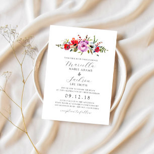 Vild Flowers & Romantik Inbjudningar