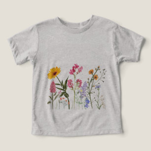 Vild Flowers T-Shirt, Vintage Botanical Kids Tee