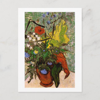 Vild Flowers Thistles Vas Van Gogh Fine Art Vykort