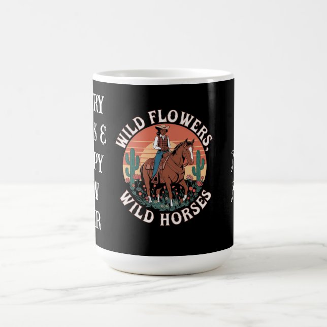 Vild Flowers & Vild Horses A Stunning Tribute Kaffemugg (Center)